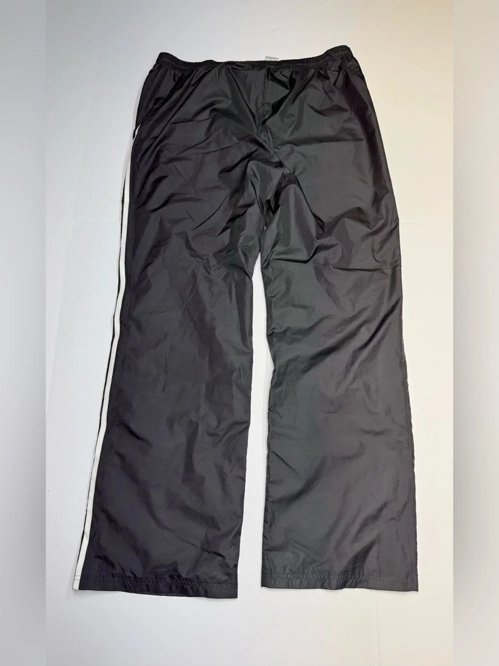 Adidas Track Windbreaker Ankle Zipper Men’s XL Black 33” Inseam W48012